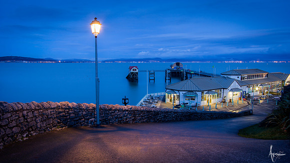 Mumbles pier from hilltop