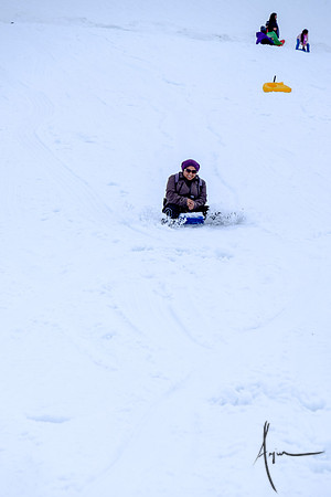 Suchi on the snowboards