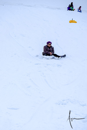 Suchi on the snowboards
