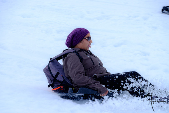Suchi on the snowboards