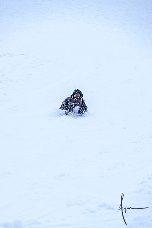 Suchi on the snowboards