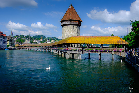 Wooden bridge, Lucerne