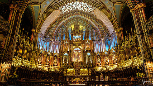 Nave interior, Notre dame basilica, Montreal
