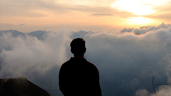 In the clouds