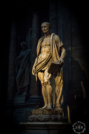 St Bartholomew draped in his own skin, by Marco d'Agrate