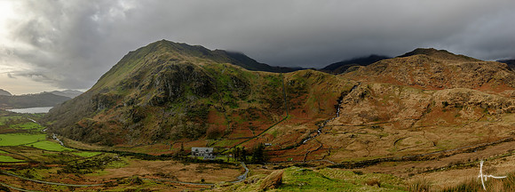 Snowdon horseshoe including Gallt y Wenallt and Bwlch y Moch, from the east
