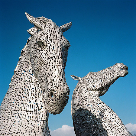 Kelpies, Falkirk (Kodak Portra 400)