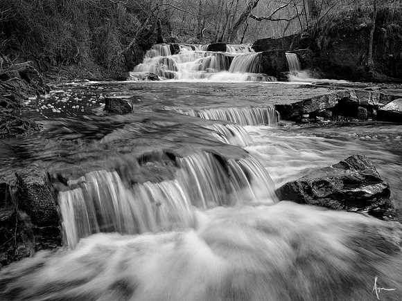 Lower Hareshaw linn falls