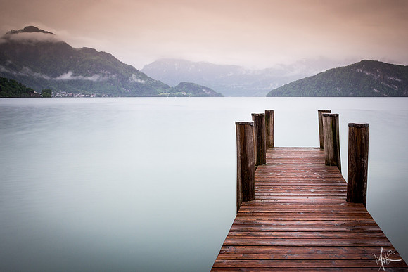Weggis Pier, Lake Luzerne, Switzerland