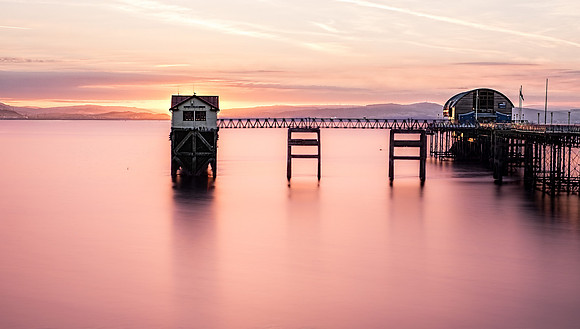 Mumbles pier at sunrise